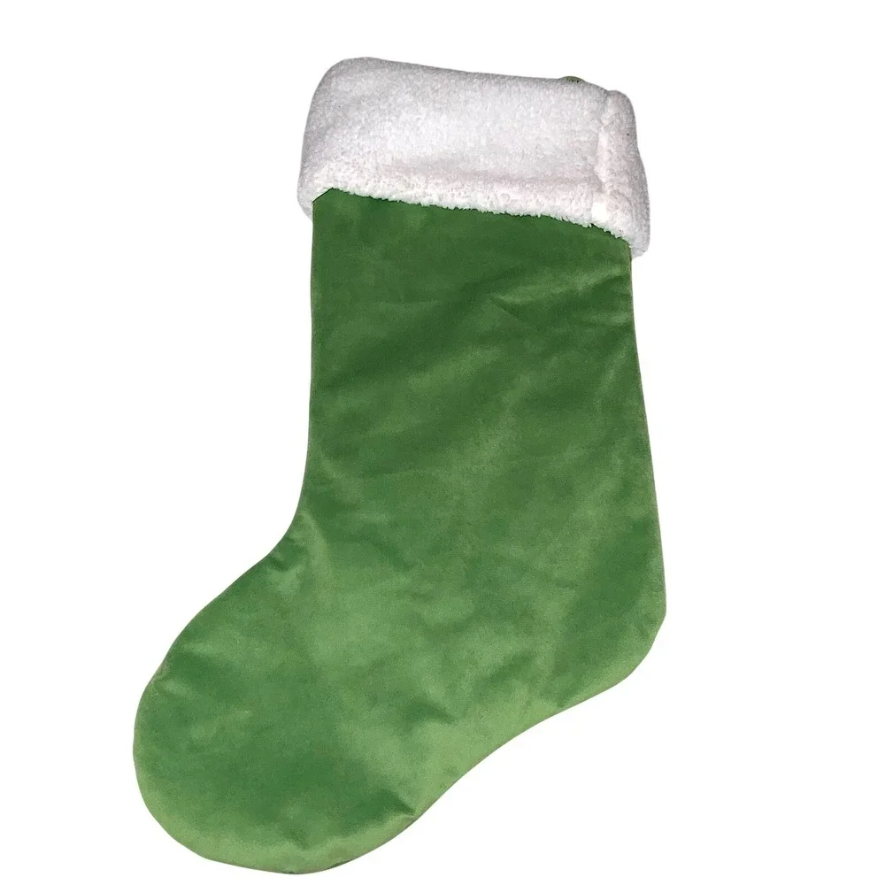 Target Green Christmas Stocking Monogram Letter B Sequin Bead Initial Plush 2011